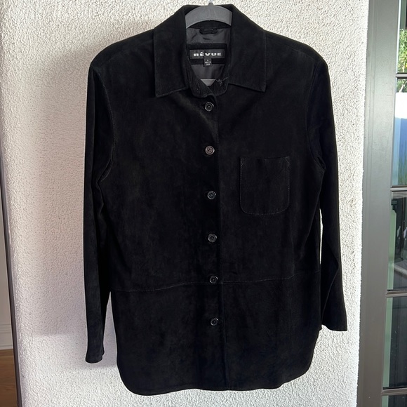 Revue size 4 leather suede Shacket (shirt/jacket) - Picture 1 of 7